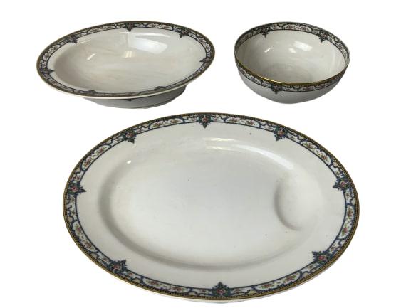 HAVILAND "TROY" 3 PCS HOSTESS SET PLATTER/BOWLS (1 of 6)