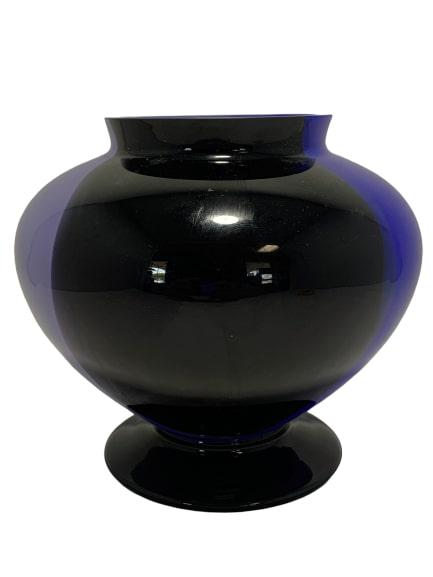 ROSENTHAL STUDIO-LINE 7"  BLUE/ BLACK GLASS VASE (1 of 6)