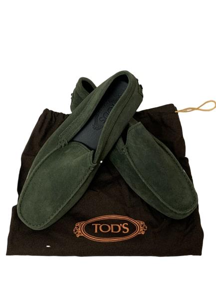 NEW TOD'S FOREST GREEN SUEDE LOAFERS SHOES MENS 9: NEW WITH DUSTBAG! Tod's mens shoes in UK size 8 and fits a US SIZE 9. New condition as shown!