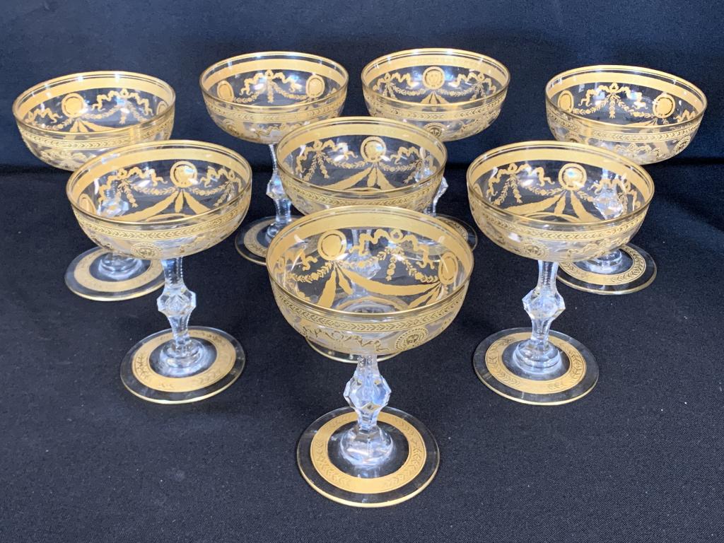 SAINT LOUIS 8x "CONGRESS" CRYSTAL SHERBERT GLASSES (1 of 3)