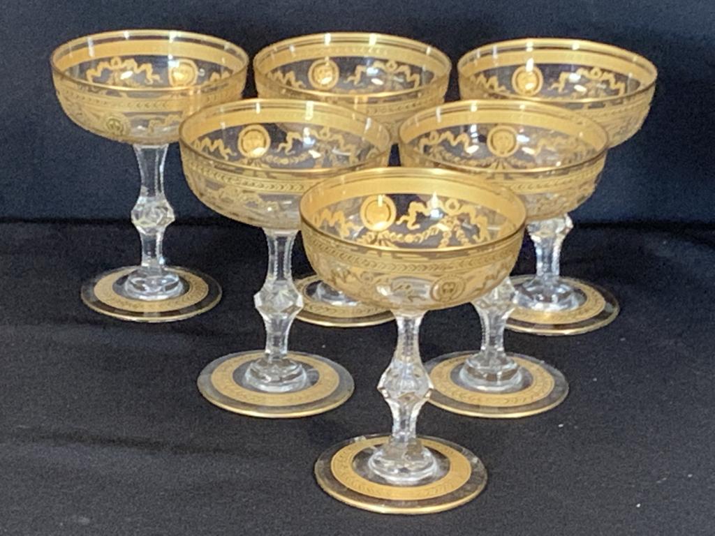 SAINT LOUIS 6x "CONGRESS" CRYSTAL SHERBERT GLASSES (1 of 3)