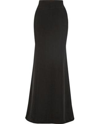 NEW GIVENCHY BLACK CREPE FISHTAIL MAXI SKIRT 38: Black sheath maxi skirt in wool crepe, seamed tailoring at the hips, zip fastening at back, 95% laine, 5% elastane, fine material, slightly stretch. NEW WITH TAGS.