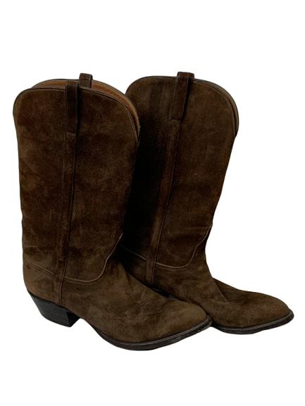 LUCCHESE DESIGNED VINTAGE LEATHER BOOTS SIZE 9 (1 of 5)