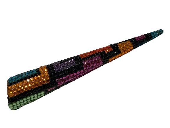VINTAGE 80'S COLORFUL SWAROVSKI 5" ARROW POINT PIN (1 of 5)