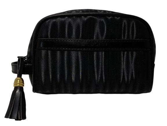 ST JOHN BLACK NYLON SMALL 6" COMPACT COSMETIC BAG (1 of 5)