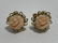 14K Y GOLD ANGEL SKIN PINK CORAL ROSE EARRINGS - 2