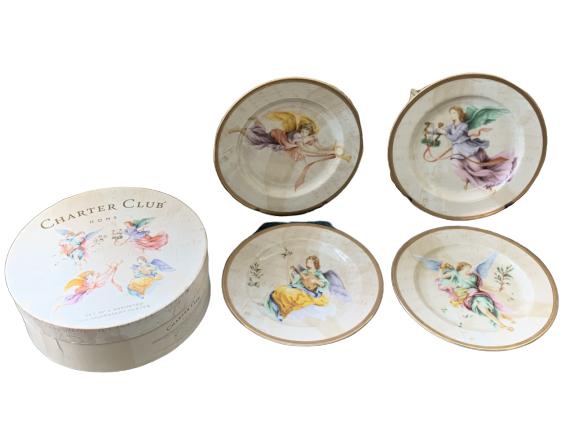 NEW CHARTER CLUB HOME GRAND BUFFET ANGEL PLATES X4 (1 of 5)