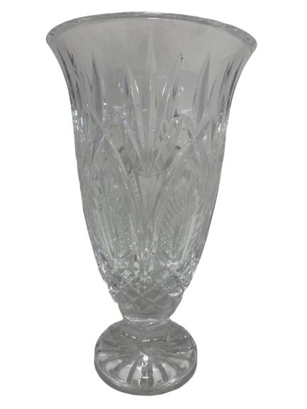 LOVELY WATERFORD CRYSTAL FOOTED FLUTED VASE (1 of 5)