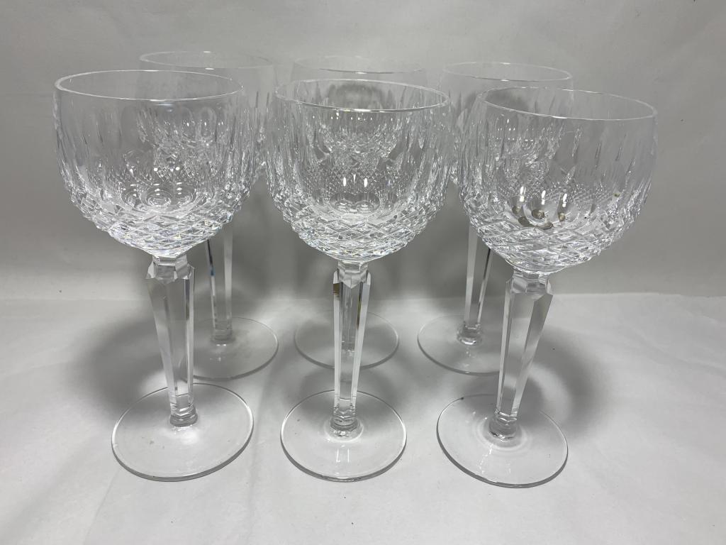 6 WATERFORD "COLLEEN" BALLOON RED WINE GLASSES: 6 WATERFORD "COLLEEN" BALLOON RED WINE GLASSES 71/2" VERY GOOD CONDITION