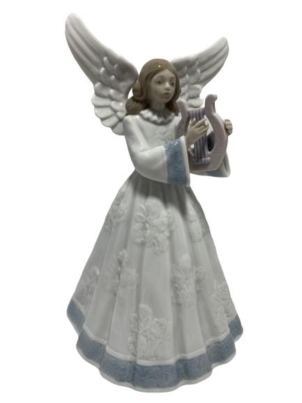 LLADRO ANGEL "HEAVENLY HARPIST" TREE TOPPER #5830 (1 of 4)