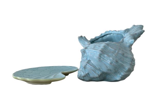 KATE WILLIAMS GLOBAL DESIGN BLUE SHELL DISH/PLATE (1 of 5)