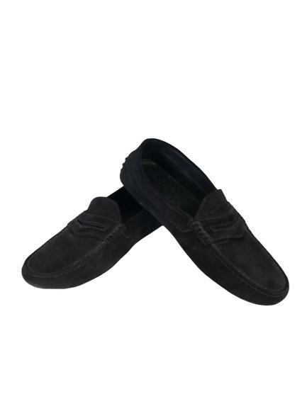 TOD'S BLACK SUEDE PENNY LOAFERS SHOES MENS US 9: TOD'S BLACK SUEDE PENNY LOAFERS SHOES MENS US 9 - MENS SIZE US 9 - GOOD condition, see pictures for details