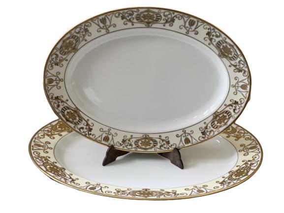 NORITAKE JAPAN GOLD TRIM SERVING PLATTERS X 2 (1 of 8)