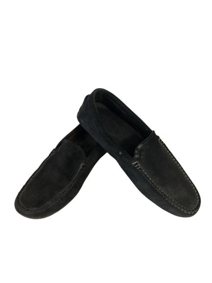 TOD'S BLACK SUEDE OVERSTITCH LOAFERS MENS 9: TOD'S BLACK SUEDE OVERSTITCH LOAFERS MENS 9 - SIZE US MENS 9 - Good condition as shown in pix.