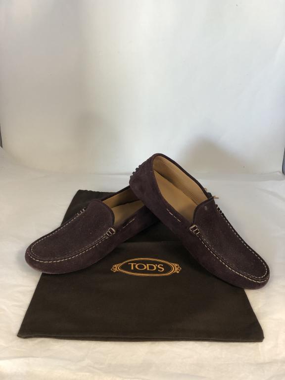 TOD'S BROWN SUEDE LEATHER LOAFERS SHOES US 9 MENS (1 of 4)