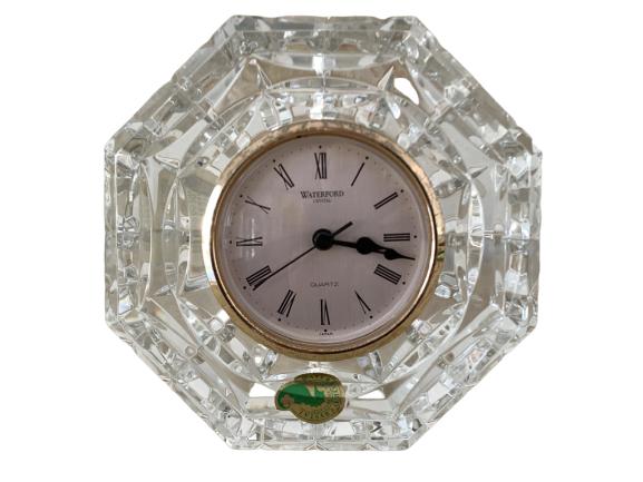 WATERFORD CRYSTAL OCTAGON STANDING MANTEL CLOCK (1 of 7)