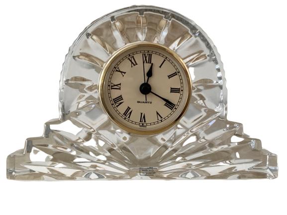 SAMORI LIKE WATERFORD CUT CRYSTAL MANTEL CLOCK (1 of 6)