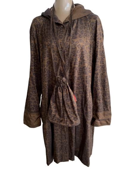 VTG 60'S SACKABLES LEOPARD PRINT BAG IT RAINCOAT L (1 of 6)