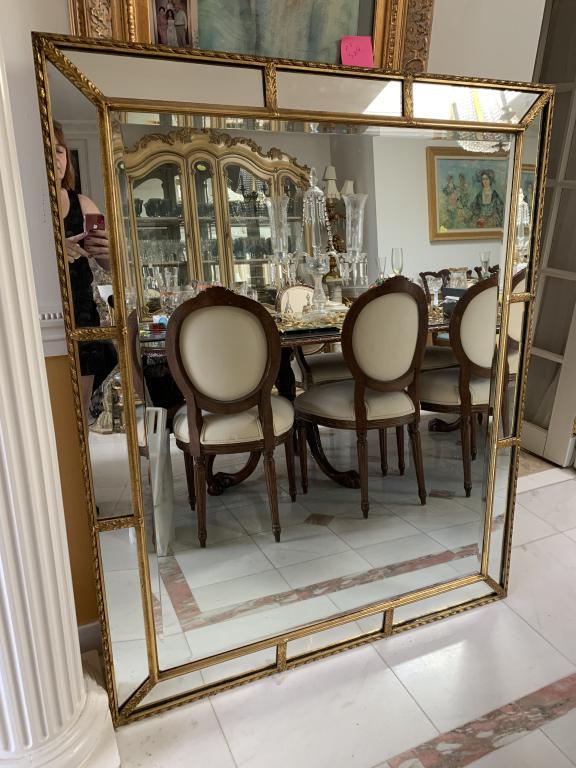 ANTIQUE GOLD GILT FRAMED MIRROR BEZEL WALL MIRROR (1 of 4)