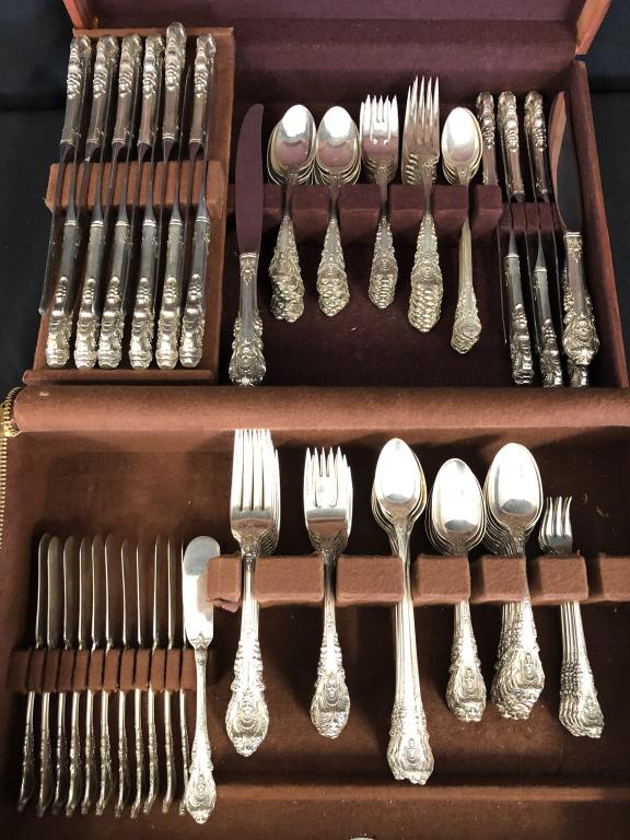 WALLACE SIR CHRISTOPHER STERLING FLATWARE FOR 20 (1 of 10)