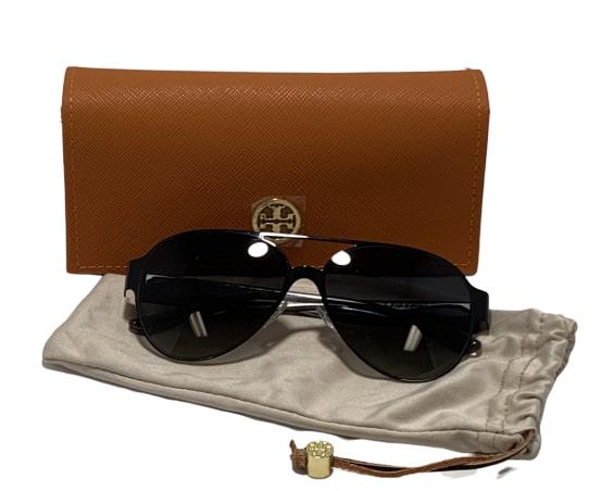 TORY BURCH AVIATOR FRAME LOGO SUNGLASSES W/ CASE (1 of 5)