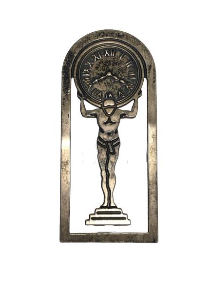 VINTAGE TIFFANY&CO STERLING SILVER ATLAS BOOKMARK: VINTAGE TIFFANY&CO STERLING SILVER ATLAS BOOKMARK - 2.75in tall - 5.3 GRAMS TOTAL WEIGHT - Good condition with some patina