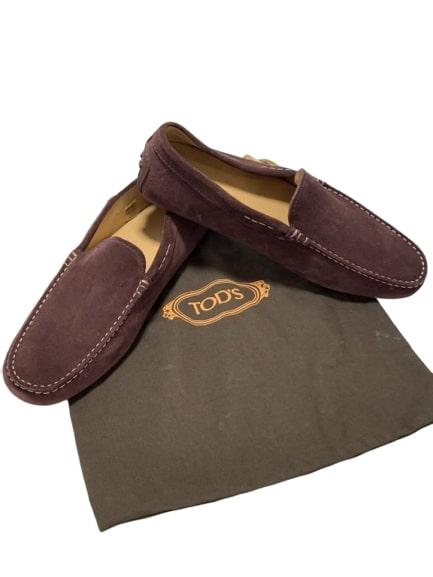 NEW TOD'S DK BROWN SUEDE LOAFERS SHOES MENS US 9 (1 of 6)
