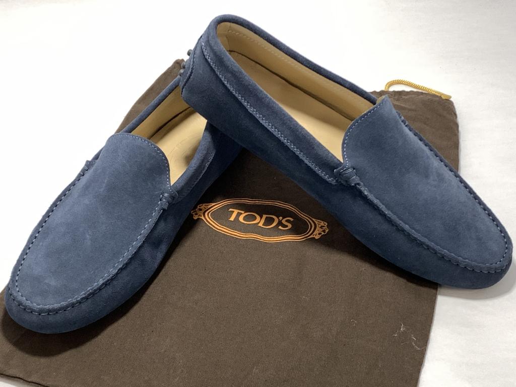 NEW TOD'S DK BLUE SUEDE LOAFERS SHOES US MENS 9: NEW TOD'S DK BLUE SUEDE LOAFERS SHOES US MENS 9 - MENS SIZE US 9 - NEW condition on these with dustbag included