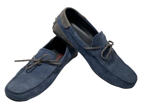 TOD'S BLUE W/ GRAY TRIM FERRARI LOAFERS MENS 8.5 (1 of 7)