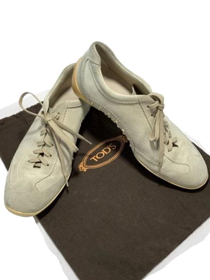 TOD'S BEIGE SUEDE SNEAKER LOAFERS MENS US 8.5 (1 of 6)