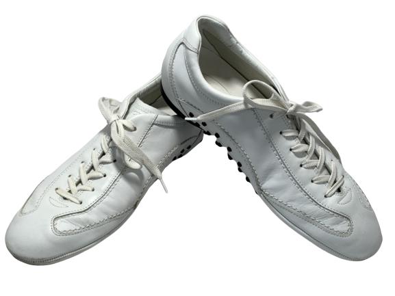 TOD'S WHITE LEATHER SNEAKERS LOAFERS MENS US 8: TOD'S WHITE LEATHER SNEAKERS LOAFERS MENS US 8 - SIZE 8 IN US MENS SIZE - Good condition as shown