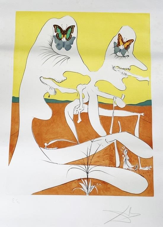 DALI SIGNED BUTTERFLIES ANTIMATTER VISION LITHO (1 of 5)