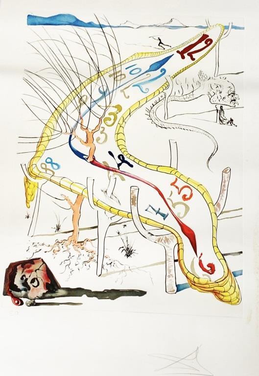 DALI PENCIL SIGNED FROZEN WATCHES SPACE-TIME LITHO (1 of 8)