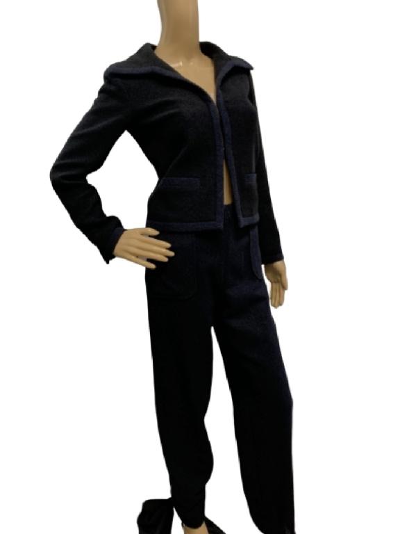 CHANEL UNIFORM COLLECTION WOOL JACKET AND PANTS (1 of 4)