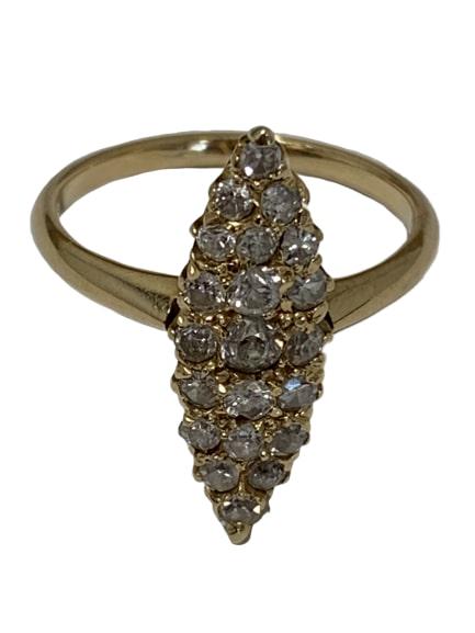 CUSTOM 14K YLW GOLD W/ DIAMONDS CAT EYE RING 5 (1 of 8)