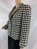 VINTAGE CHANEL BLK/WHT SILK BLEND SZ 40 JACKET - 10