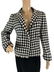 VINTAGE CHANEL BLK/WHT SILK BLEND SZ 40 JACKET