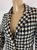 VINTAGE CHANEL BLK/WHT SILK BLEND SZ 40 JACKET - 4