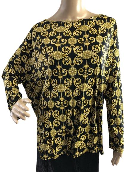VERSACE COLLECTION VERSAILLE PRINT TUNIC TOP L 48 (1 of 8)