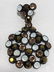 VINTAGE COPPER MILK RHINESTONES CLUSTER EARRINGS - 4