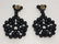 VINTAGE COPPER MILK RHINESTONES CLUSTER EARRINGS - 6