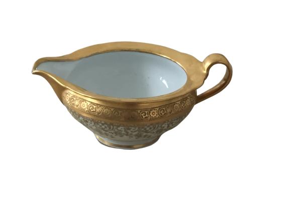 ROYAL BAVARIAN CHINA GRAVY SEVER PITCHER GOLD TRIM (1 of 7)