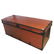 EXTRA LARGE VINTAGE RED WOOD TRAVEL TRAIN TRUNK