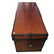 EXTRA LARGE VINTAGE RED WOOD TRAVEL TRAIN TRUNK - 3