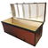 EXTRA LARGE VINTAGE RED WOOD TRAVEL TRAIN TRUNK - 4