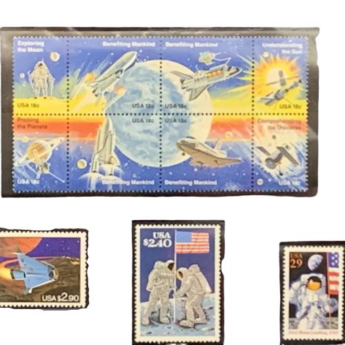 FRAMED SPACE EXPLORATION STAMPS (1 of 4)