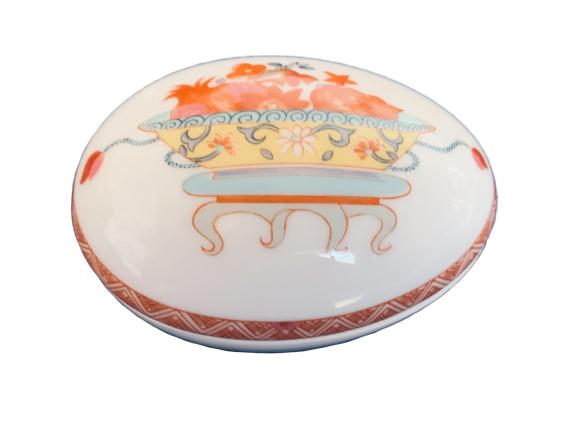 BERNADAUD LIMOGES FRANCE EGG SHAPED PILL BOX (1 of 3)