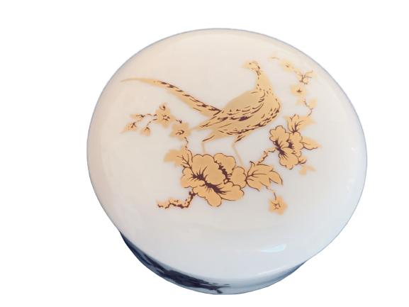 GORHAM IVORY AND GOLD BID PIN OR PILL BOX: GORHAM IVORY AND GOLD BID PIN OR PILL BOX -Made in the USA