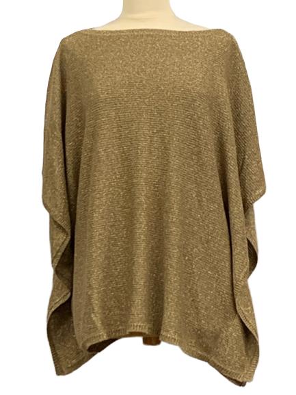 LAUREN RALPH LAUREN RL GOLD DRAPING EVE SWEATER 2X: LAUREN for Ralph Lauren. Gold metallic boatneck sweater with draping sides. Size 2x on tag. Excellent condition. Third party shipping required.