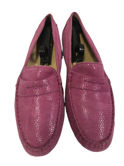 NEIMAN MARCUS MEN'S PINK LEATHER DRIVING LOAFERS (1 of 4)